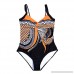 MALLOOM Women Summer Backless Vintage Print One-Pieces Swimsuits Bathing Suits Bikini Set Swimwear Orange B07MHNR2BB